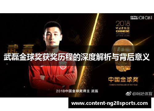 武磊金球奖获奖历程的深度解析与背后意义