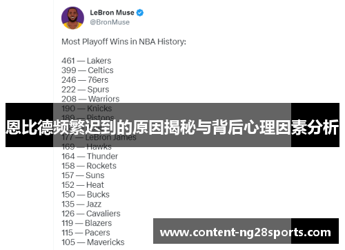 恩比德频繁迟到的原因揭秘与背后心理因素分析